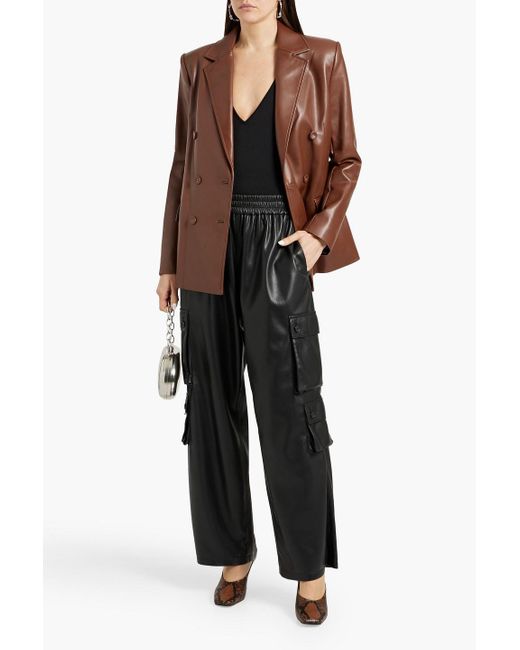 Jonathan Simkhai Brown Becky Double-Breasted Blazer