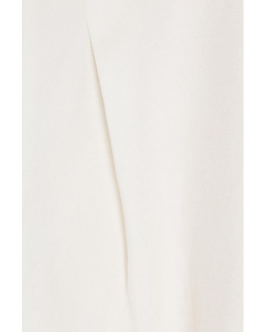Alex Mill White Madeline Pleated Linen, Lyocell And Cotton-blend Twill Wide-leg Pants