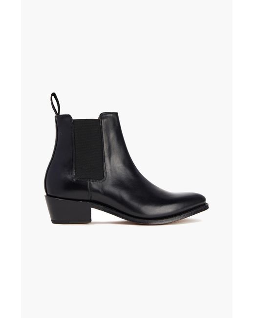 GRENSON Black Maura Leather Ankle Boots