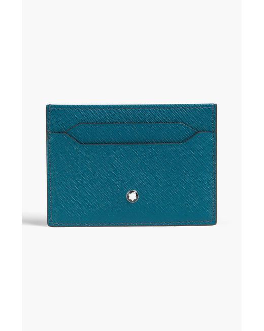 Montblanc Blue Sartorial Textured-Leather Cardholder for men