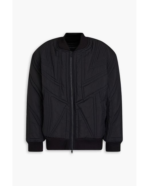 Y-3 Black Quilted Shell Bomber Jacket for men