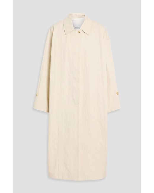 LE17SEPTEMBRE Natural Crinkled Cotton-Blend Twill Coat