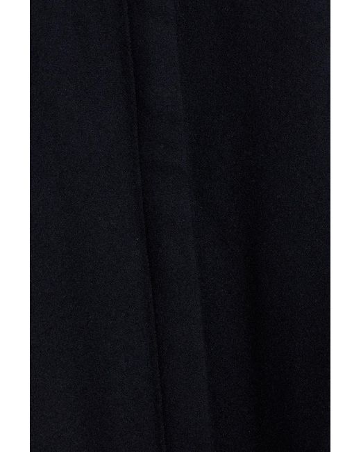 LE17SEPTEMBRE Blue Cropped Wool-Blend Flannel Shirt