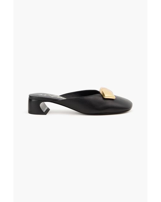 3.1 Phillip Lim Black Id Embellished Leather Mules