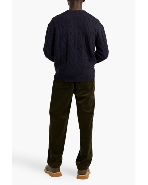 FRAME Green Tapered Corduroy Pants for men
