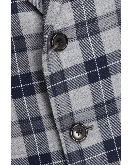 Thom Browne Gray Checked Wool-tweed Blazer for men