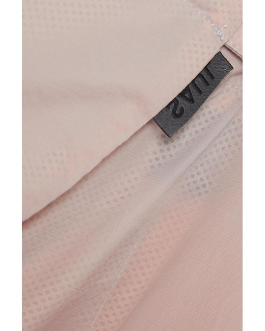 Saul Nash Pink Asymmetric Wrap-effect Ripstop Mini Skirt