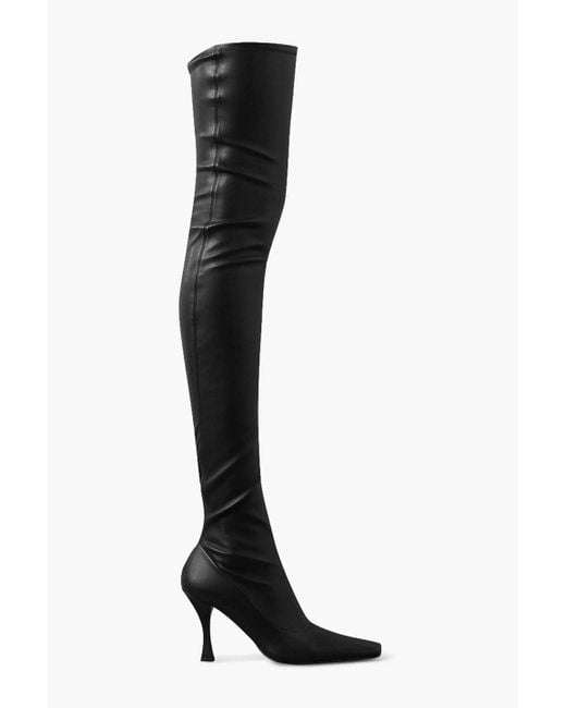 Proenza Schouler Black Faux Stretch-leather Over-the-knee Boots