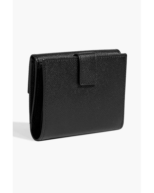 Ferragamo Black Gancini Pebbled-Leather Wallet