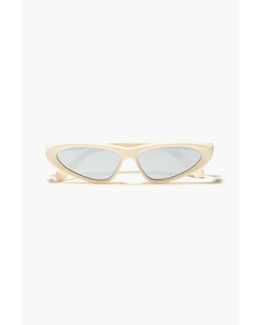 Zimmermann White Cat-Eye Acetate Sunglasses