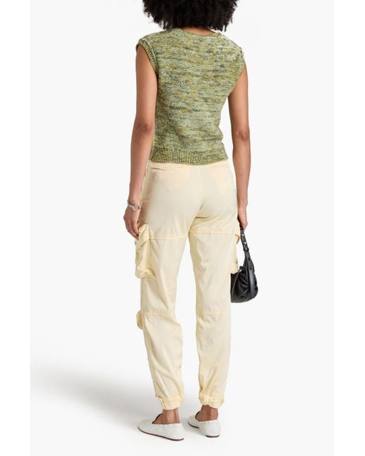 Acne Natural Satin-twill Cargo Pants
