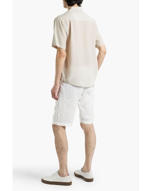 Onia White Silk Shirt for men