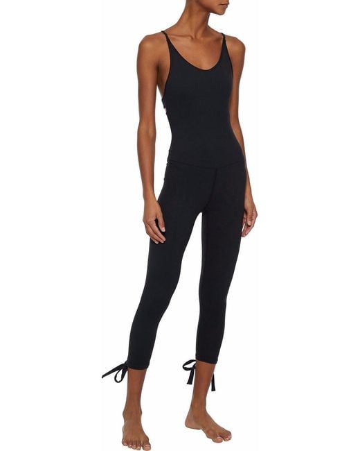 Ba&sh Black Romy Tie-back Stretch-jersey Bodysuit