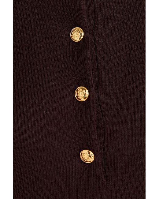 Blazé Milano Brown Rolande Cashmere And Silk-Blend Sweater