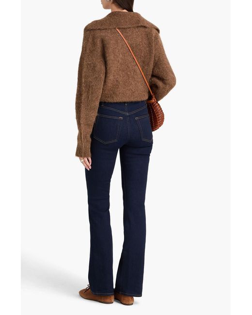 FRAME Blue The Reboot Cropped Bootcut Jeans