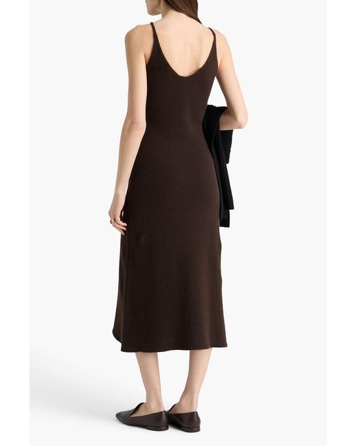 Officine Generale Brown Marga Merino Wool Midi Dress