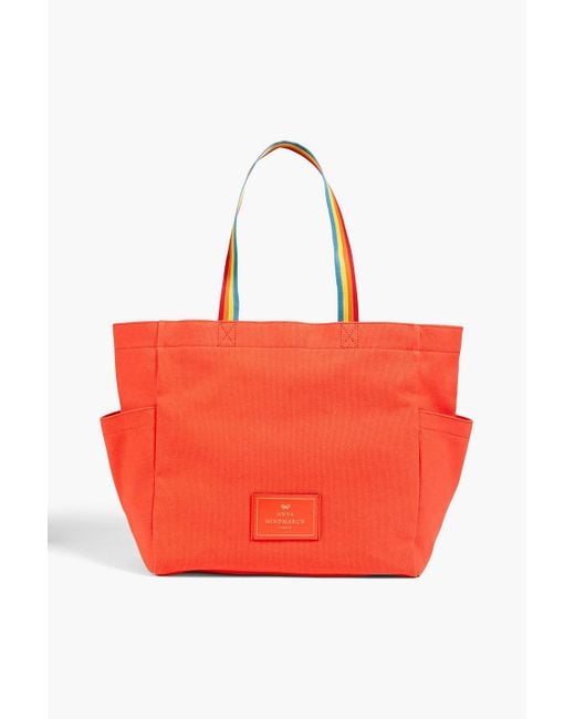 Anya Hindmarch Red Canvas Tote