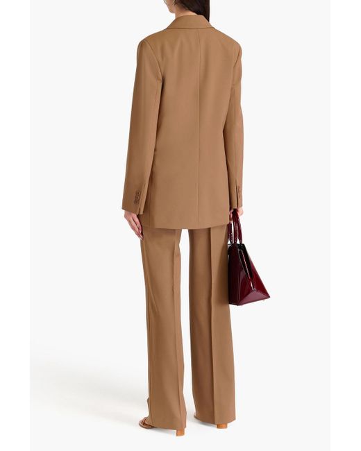 Alberta Ferretti Brown Wool-blend Twill Blazer