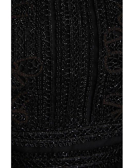 Valentino Garavani Black Embellished Tulle Gown