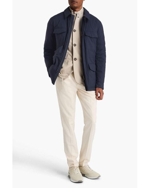 Canali Blue Shell Field Jacket for men