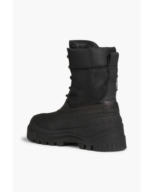 Axel Arigato Black Padded Shell And Leather Rain Boots