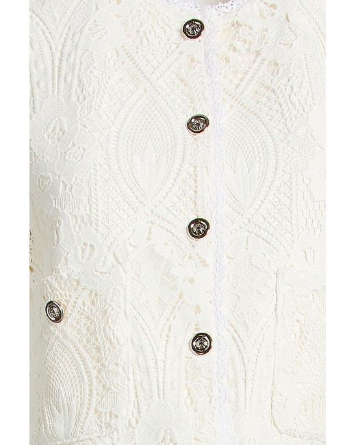 Maje Natural Crocheted Lace Jacket