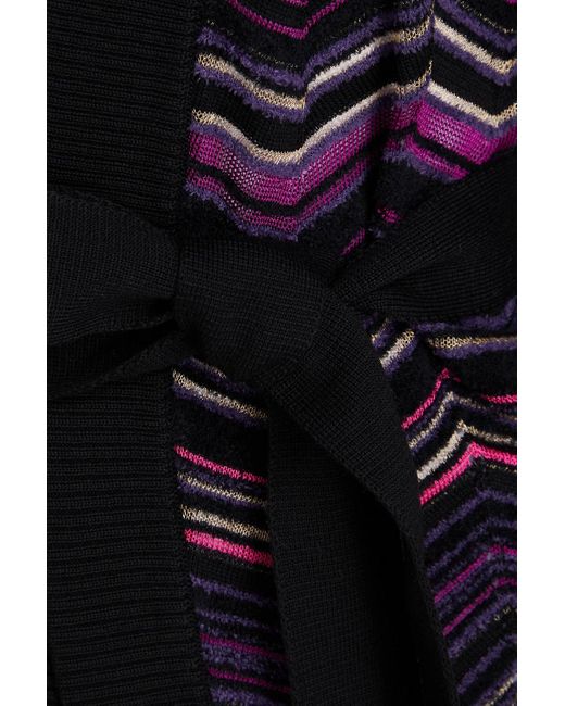 Missoni Blue Crochet-knit Wool-blend Cardigan