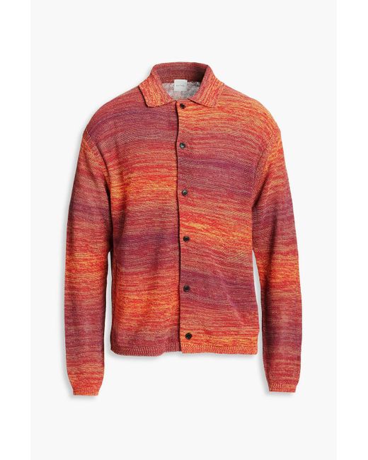 Paul Smith Red Space-dyed Cotton-blend Cardigan for men