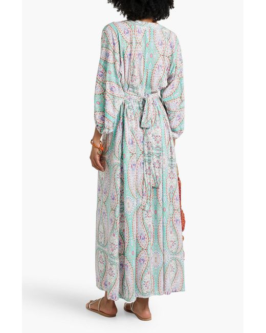 Melissa Odabash White Seline Printed Voile Maxi Dress