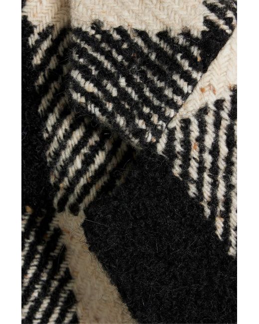 Nili Lotan Black Dylan doppelreihiger tel aus bouclé-tweed mit karomuster