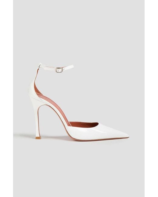 AMINA MUADDI White Kim 105 Patent-leather Pumps