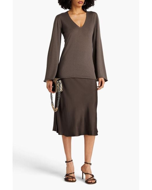 Rick Owens Brown Cashmere Sweater
