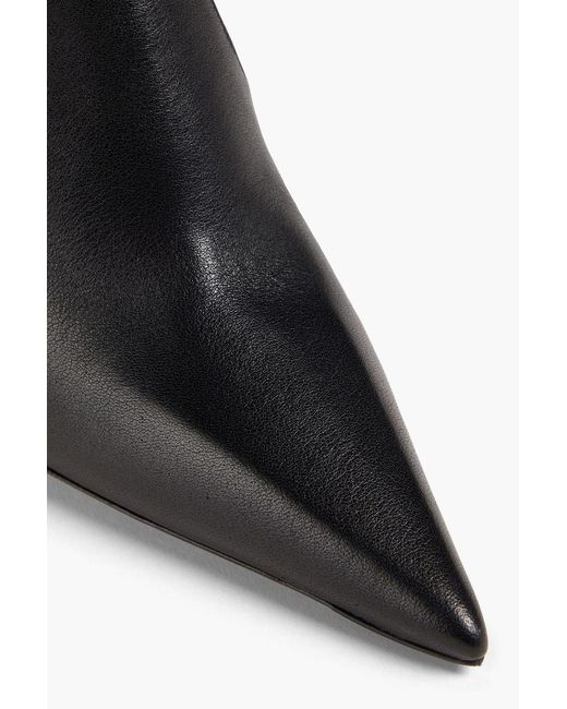 Victoria Beckham Black Leather Ankle Boots