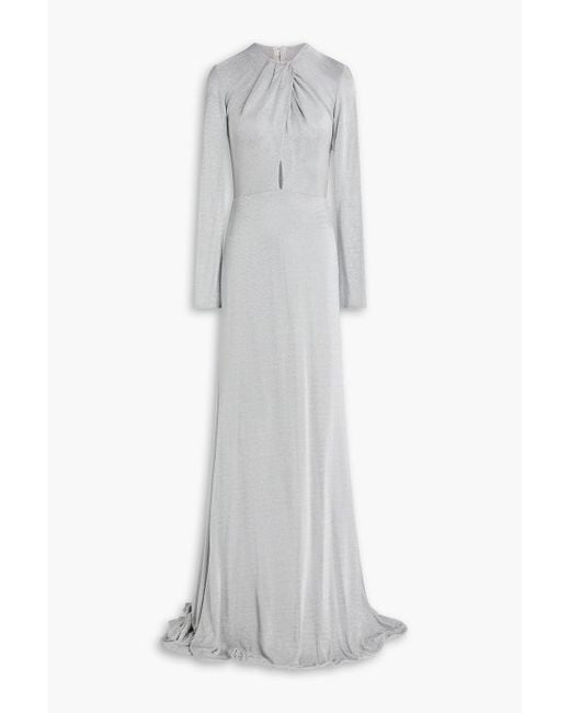Costarellos White Jersey Gown