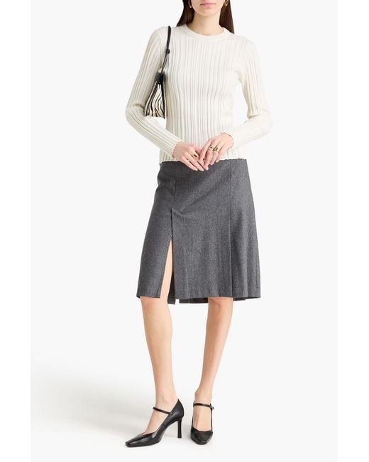 Loulou de Saison White Elsa Silk-blend Sweater