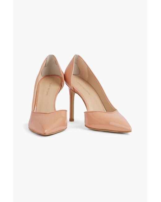 Stuart Weitzman Natural Avenue 95 Patent-Leather Pumps
