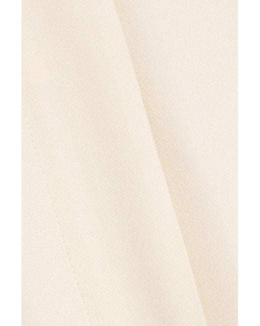Totême Natural Pleated Satin-Crepe Maxi Wrap Skirt