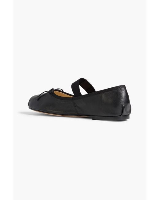 Anine Bing Black Jolie Leather Ballet Flats