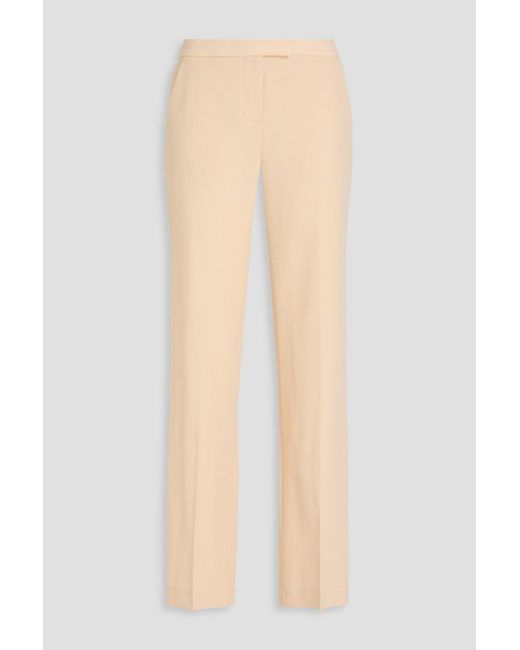 Zimmermann White Wool-Blend Straight-Leg Pants