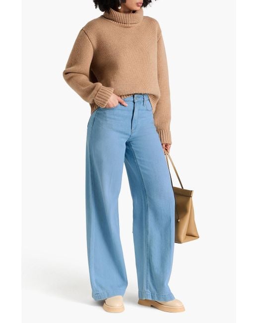 PAIGE Blue Harper hoch sitzende jeans mit weitem bein