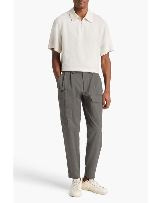 Dolce & Gabbana Gray Tapered Cotton-Blend Cargo Pants for men
