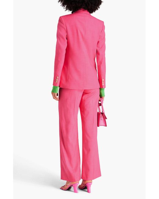 Claudie Pierlot Pink Doppelreihiger blazer aus webstoff mit flammgarneffekt
