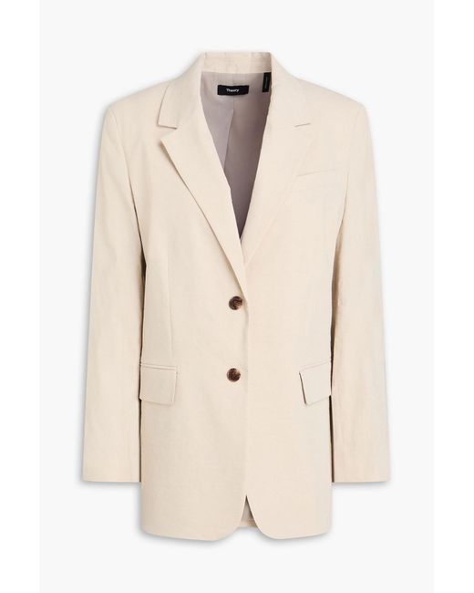 Theory Natural Linen-Blend Blazer
