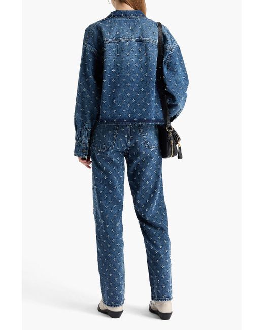 Rag & Bone Blue Jaiden Distressed Denim Jacket