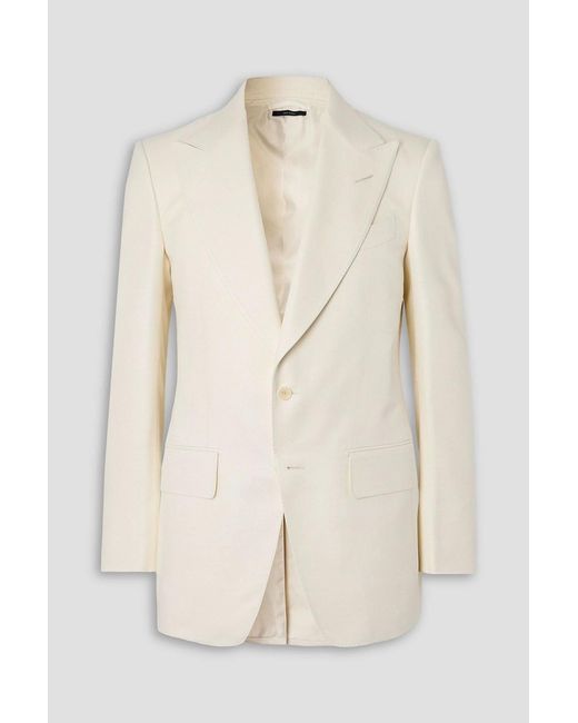 Tom Ford Natural Slim-Fit Grain De Poudre Silk Tuxedo Jacket for men