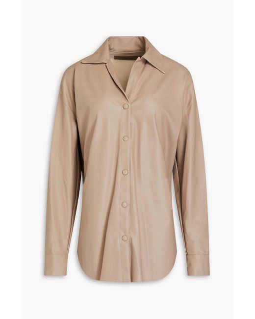 Enza Costa Natural Faux Leather Shirt