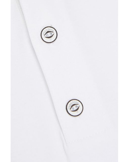 Rag & Bone White Interlock Cotton-jersey Polo Shirt for men
