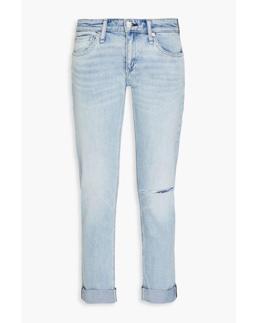 Rag & Bone Blue Boyfriend-jeans aus denim in ausgewaschener optik