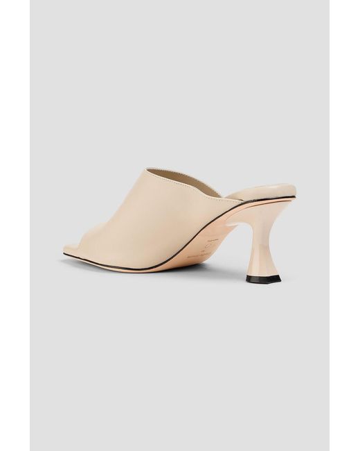 STUDIO AMELIA White Ida 70 Leather Mules