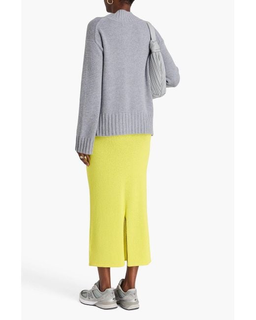 Chinti & Parker Gray Mélange Cashmere Turtleneck Sweater